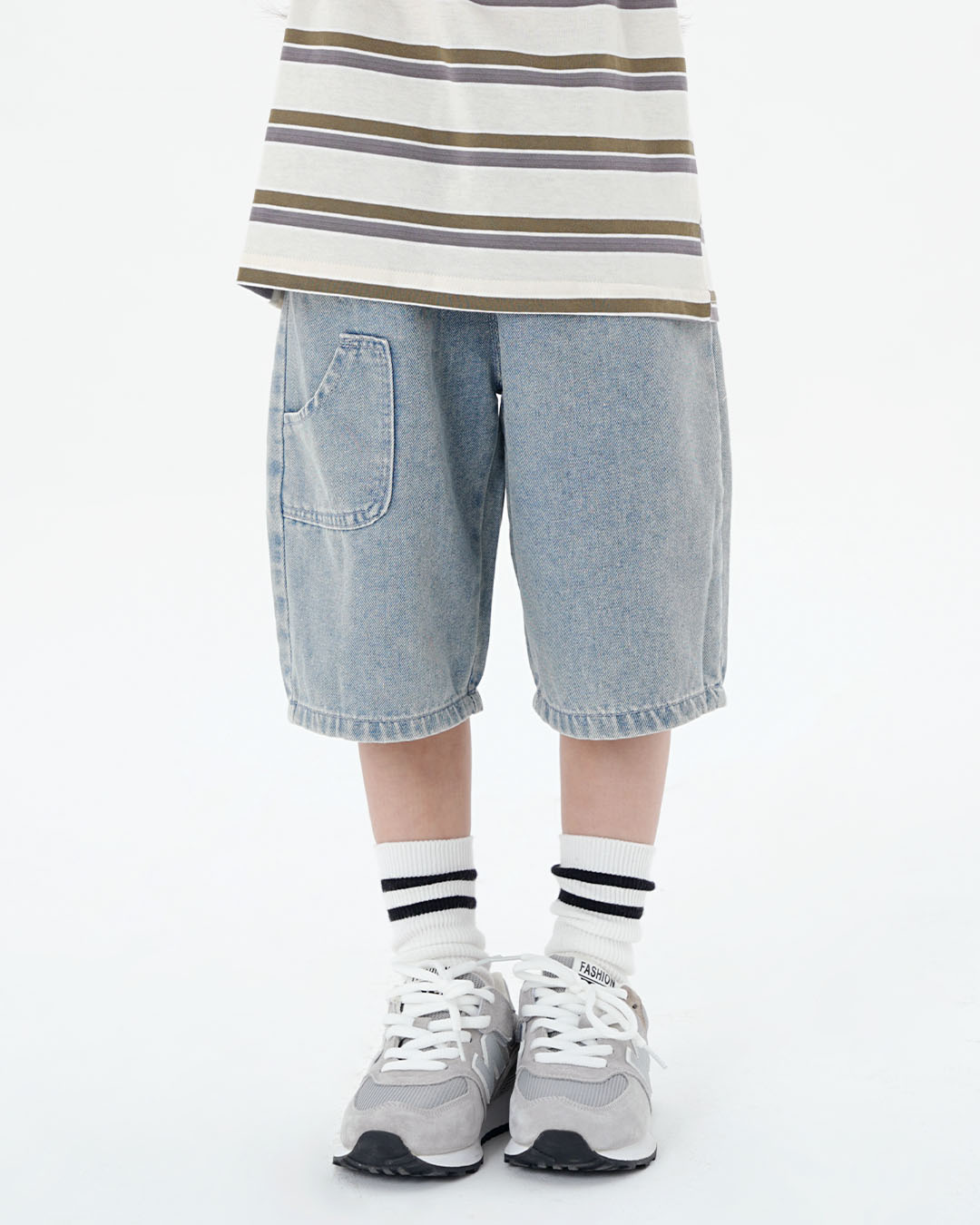 JOPI Kids' Light Wash Loose Fit Denim Shorts 1y-6y