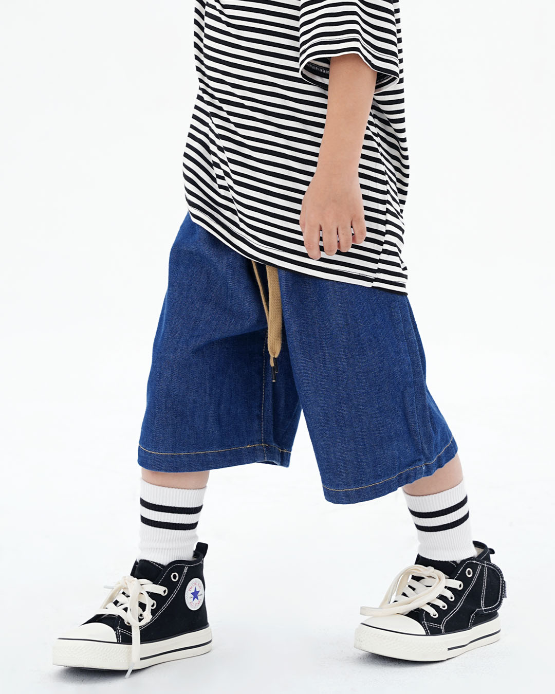JOPI Kids' Loose Dark Denim Shorts 1y-6y