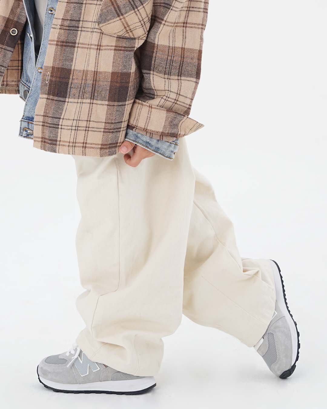 JOPI Kids' Casual Loose Brushed Washed Cotton Long Pants 2y-11y