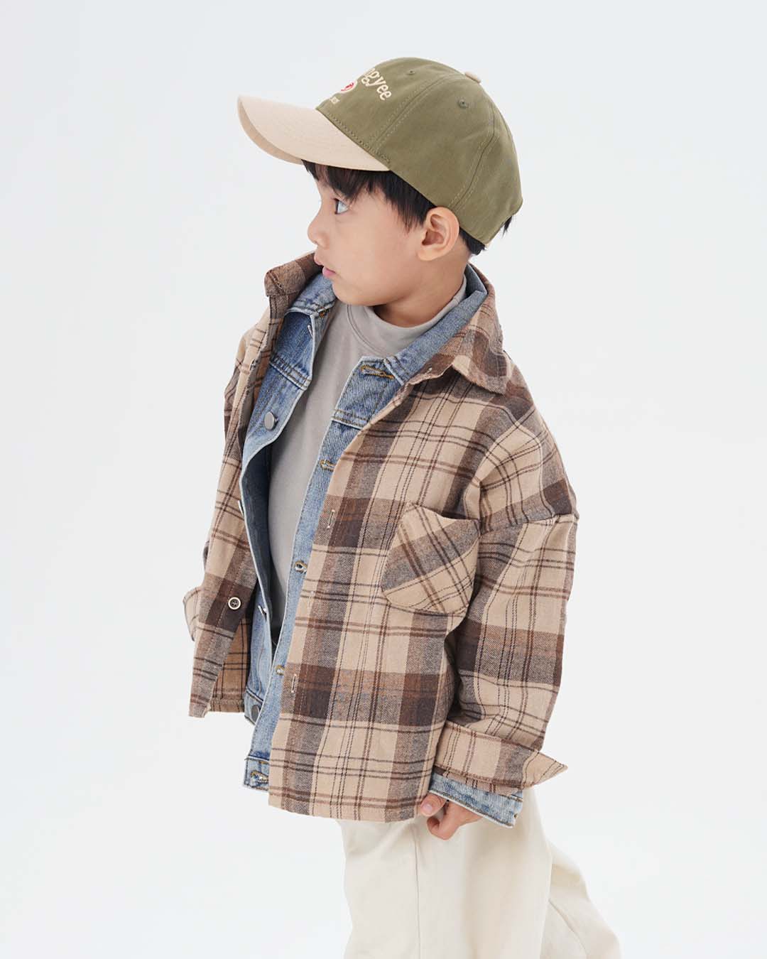 JOPI Kids' Trendy Retro Plaid Shirt 2y-10y