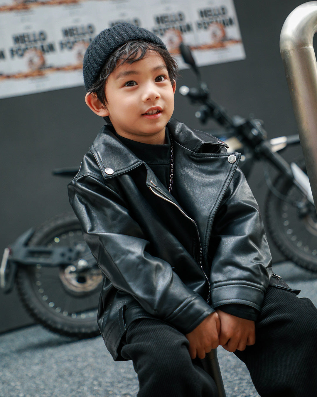 JOPI Kids' Leather Rider Jacket 2y-10y