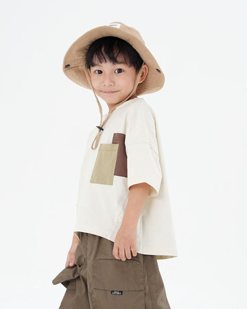 JOPI Kids' Mountain Double Pocket Patchwork T-shirt 2y-9y