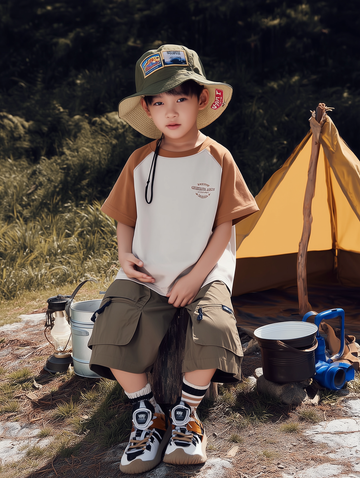 JOPI Kids' Mountain Patchwork T-shirt 2y-11y